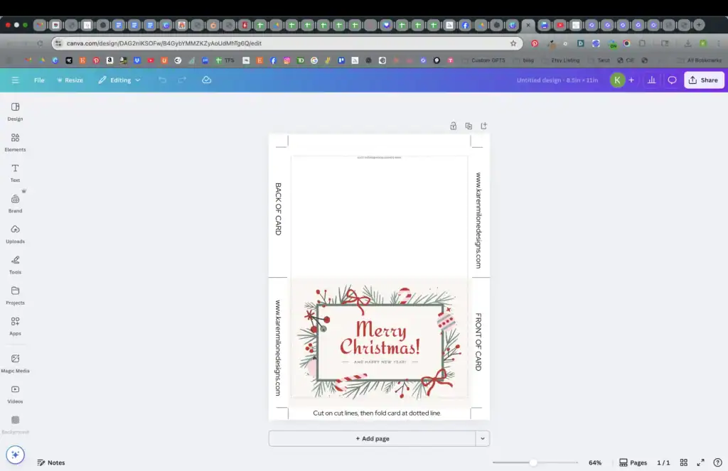 How to make a Christmas card in ten minutes and print